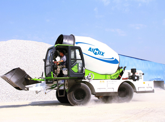 self loading concrete mixer 